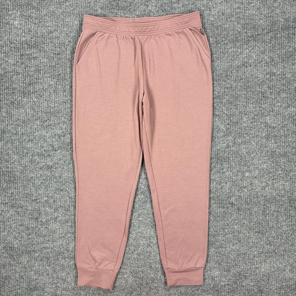 Eddie Bauer Lounge Womens Pink Jogger Pants Size L Elastic Waist Athleisure